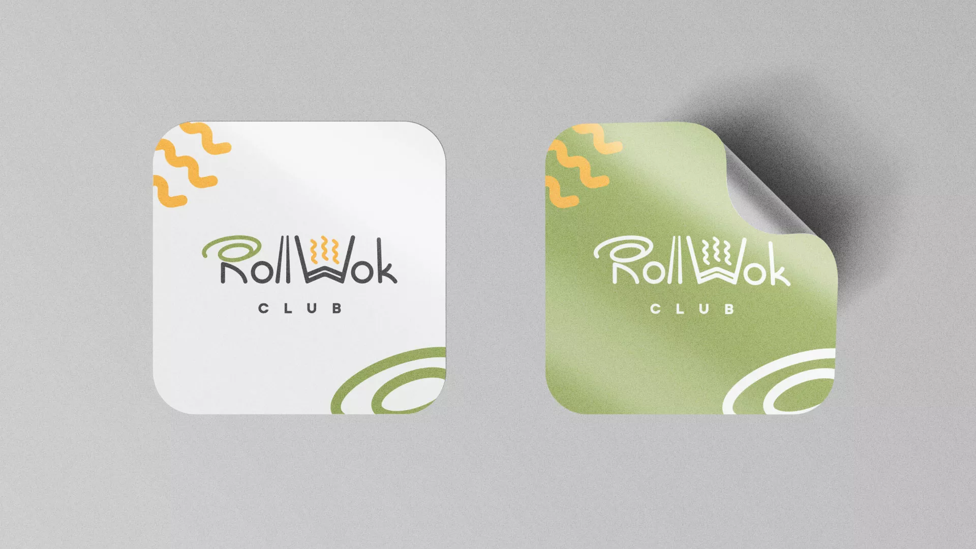 Разработка логотипа и фирменного стиля суши-бара «Roll Wok Club» в Чердыни